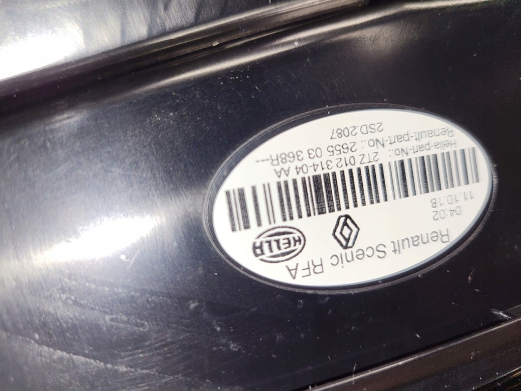 фото №14, Лампа задняя крышка багажника багажника r grand scenic iv правая 265503368r