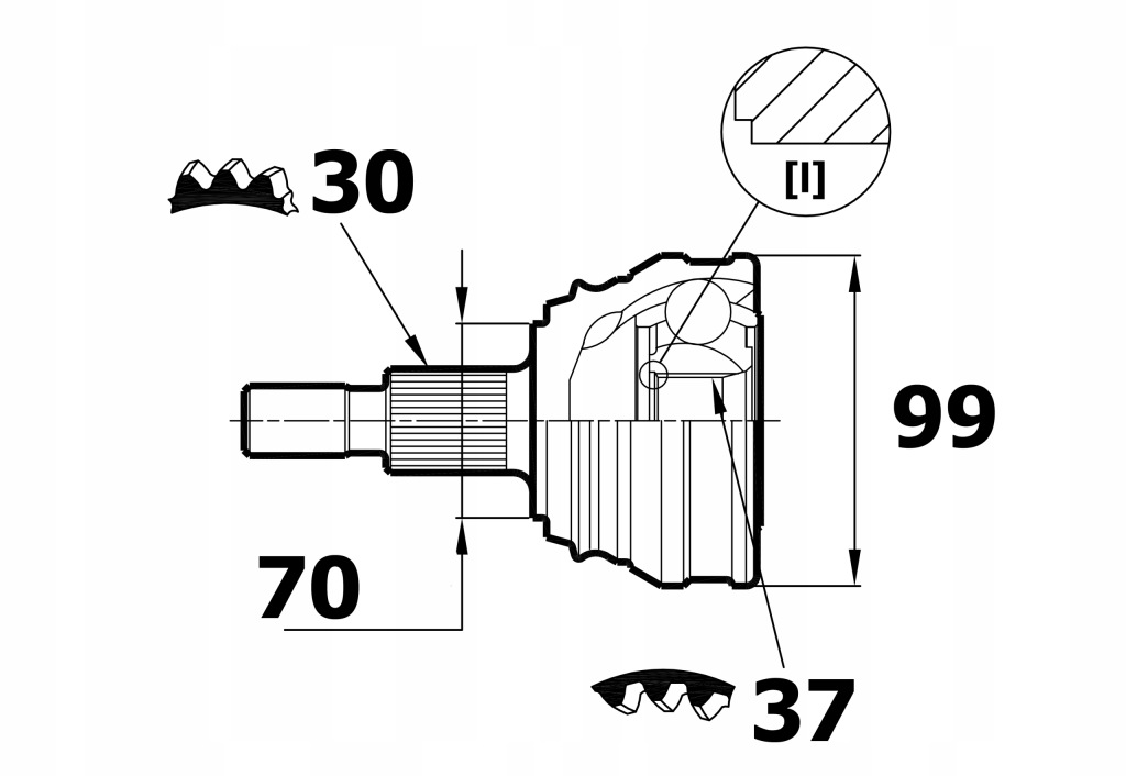 фото №3, Шарнір зовнішній піввісь mercedes ml w164 gl x164 r w251 1643300801