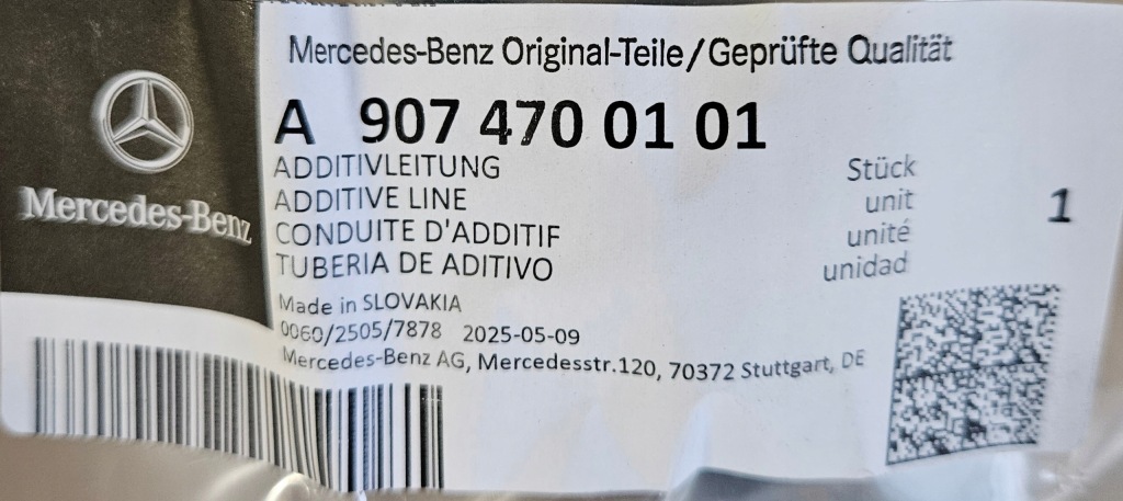 Шланг патрубок adblue mercedes sprinter 907 910 Доставка