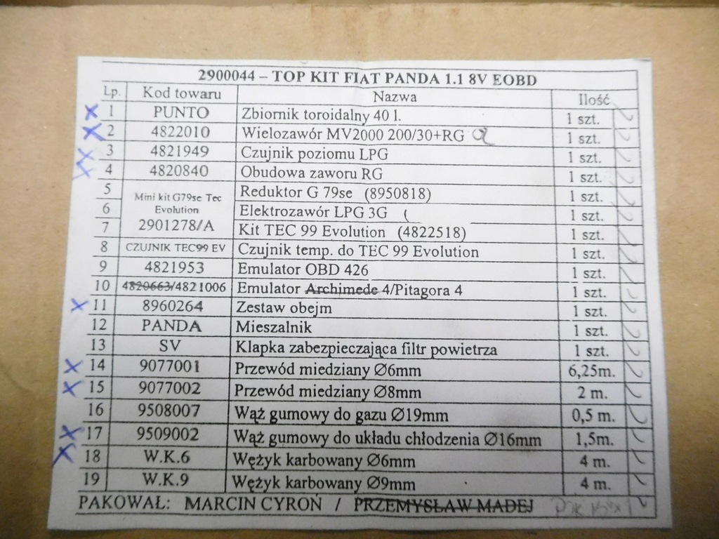 фото №13, Набор do электропроводка газовой panda 1.1 8v eobd 2900044 tartarini