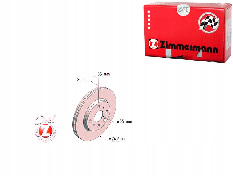 фото №1, Тормозные диски тормозные 2szt toyota aygo 05- +abs zimme