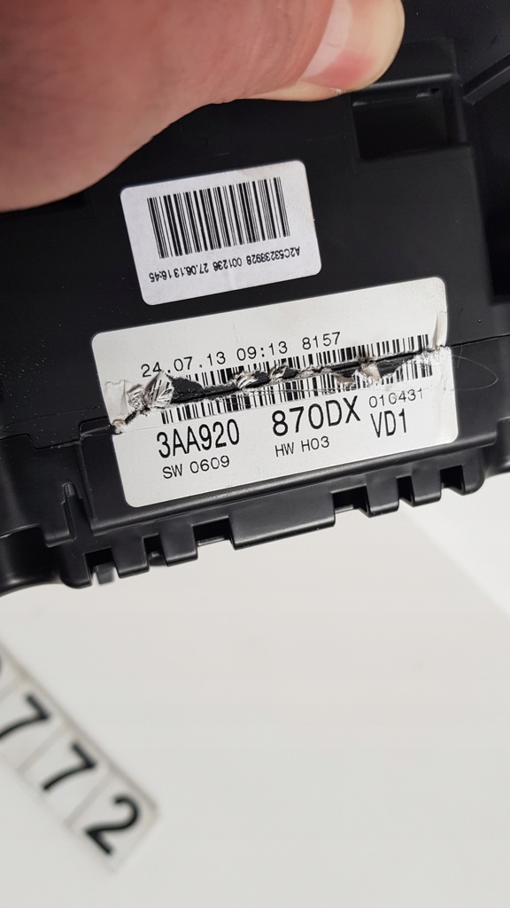 фото №4, Счетчик приборы vw passat b7 3aa920870dx