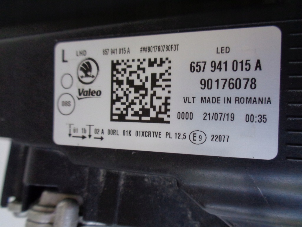 фото №10, Лампа левая фара skoda scala 657 18- full led