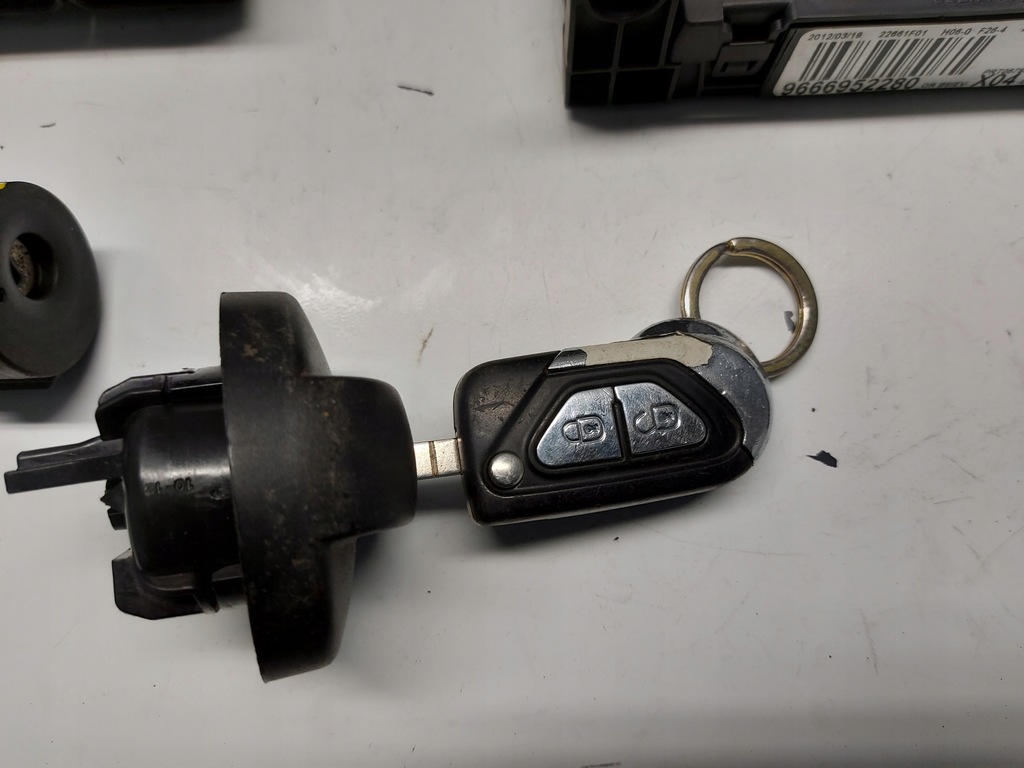 фото №6, Citroen ds3 1.6 hdi набір стартовий бортовий комп'ютер bsi ключ замок запалювання