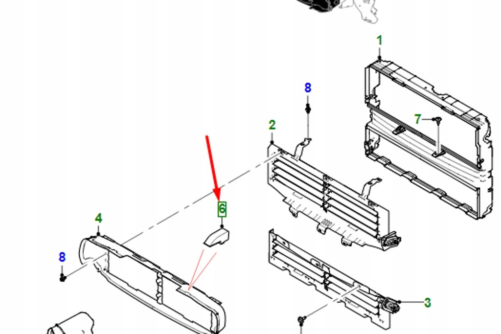 фото №7, Jaguar e-pace x540 захист дефлектор радіатора nowa оригінальна j9c26273