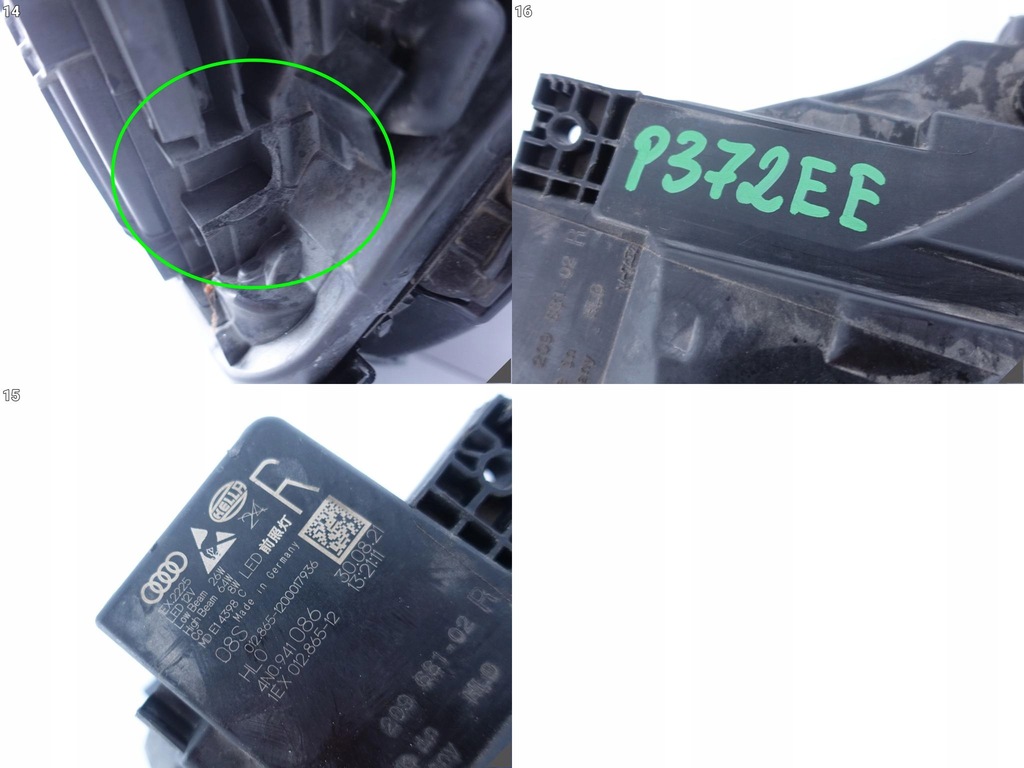 фото №15, Audi s8 a8 4n0 d5 17-21 лампа laser full led правая перед europa повреждённая