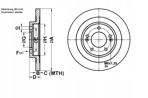 фото №1, Ate тормозные диски тормозные 2szt. hyundai i40 i40 cw 1.6-