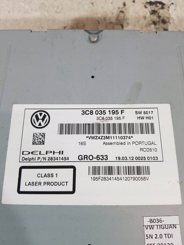 фото №11, Радио навигация 3c8035195f vw tiguan 5n skoda audi 2.0 tdi eu