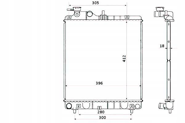 Купить Nrf радиатор воды hyundai amica 1.1 mx