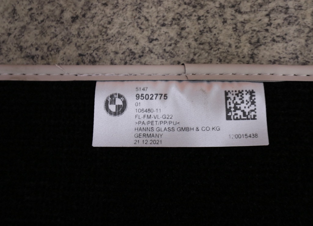 фото №8, Bmw 4 g22 оригинальные коврики велюровые europa комплект 9502775