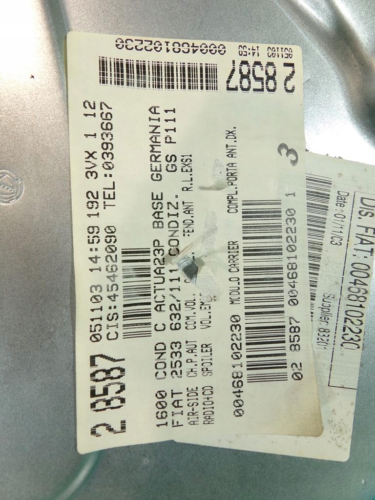 фото №7, Fiat stilo 3d підйомник скло правий передній