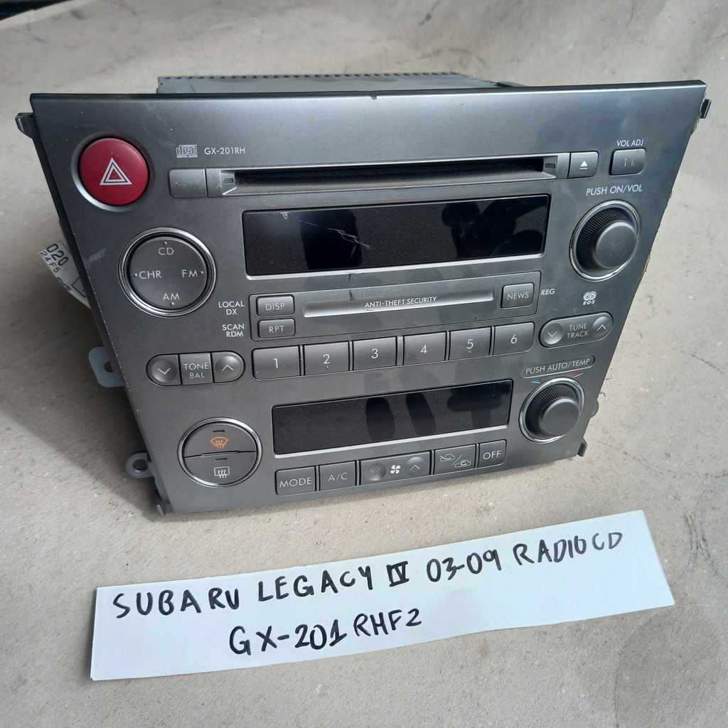 фото №1, Subaru legacy iv 03-09 радио cd gx201rhf2