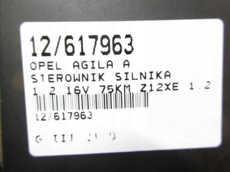 фото №7, Agila a бортовий комп'ютер двигуна 1,2 16v 24456865