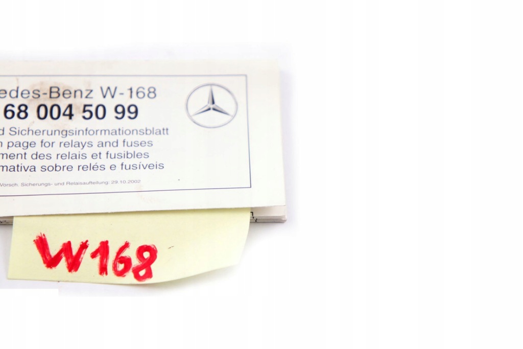 Mercedes w168 specyfikacja предохранитель Цена