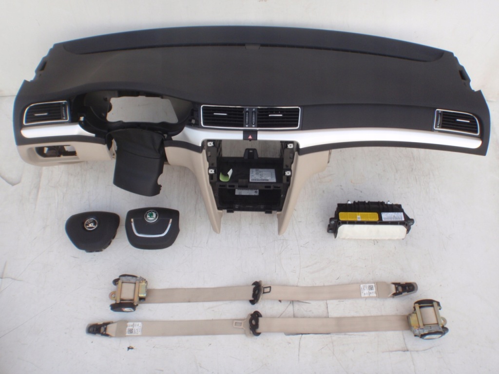 фото №1, Skoda superb 2 ii krem панель приладів консоль подушки безпеки