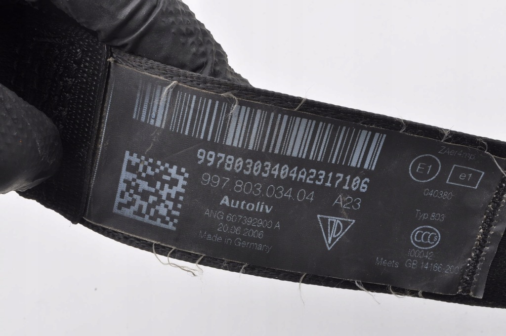 фото №7, Porsche 911 997 pas безопасности правый перед 99780303404