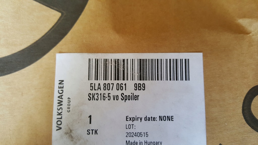 фото №13, Nowa оригинальная накладка спойлер бампера передний skoda enyaq 5la807061