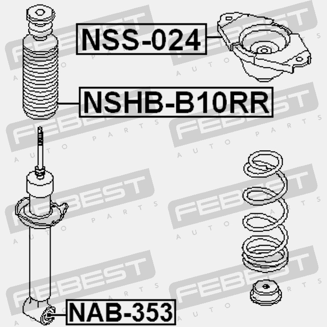 фото №11, Захист заднього амортизатора. febest: nshb-b10rr