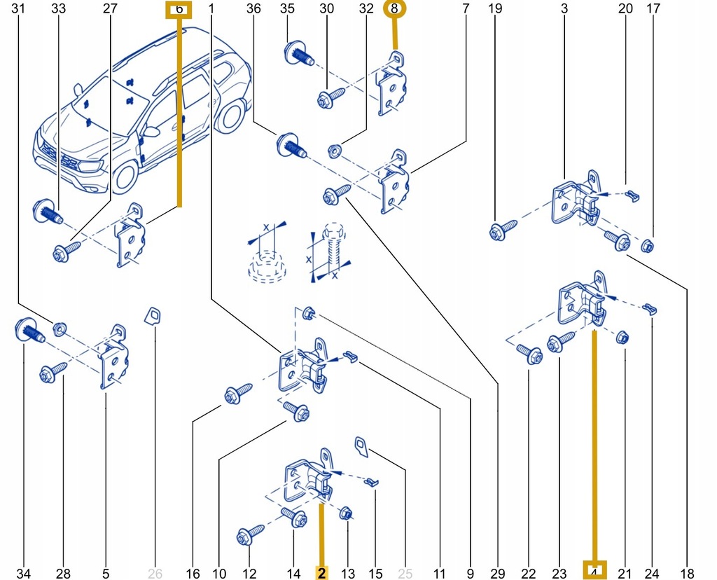 фото №16, Петля дверь передних задних dacia duster ii