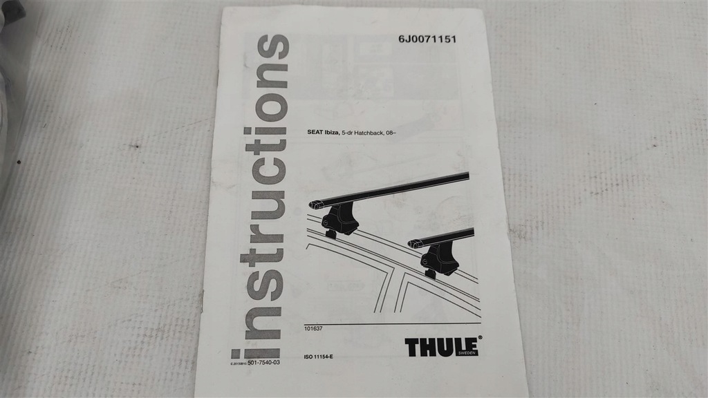 фото №6, Поперечины кровельные seat ibiza 6j 5дверь 6j8071100a