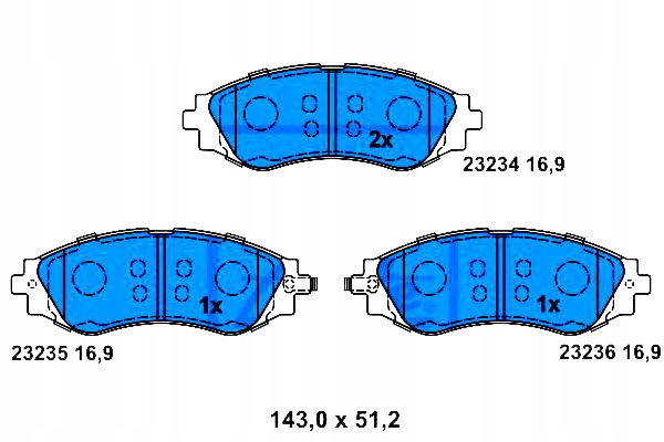 фото №1, Ate тормозные колодки тормозные chevrolet перед nubira rezzo