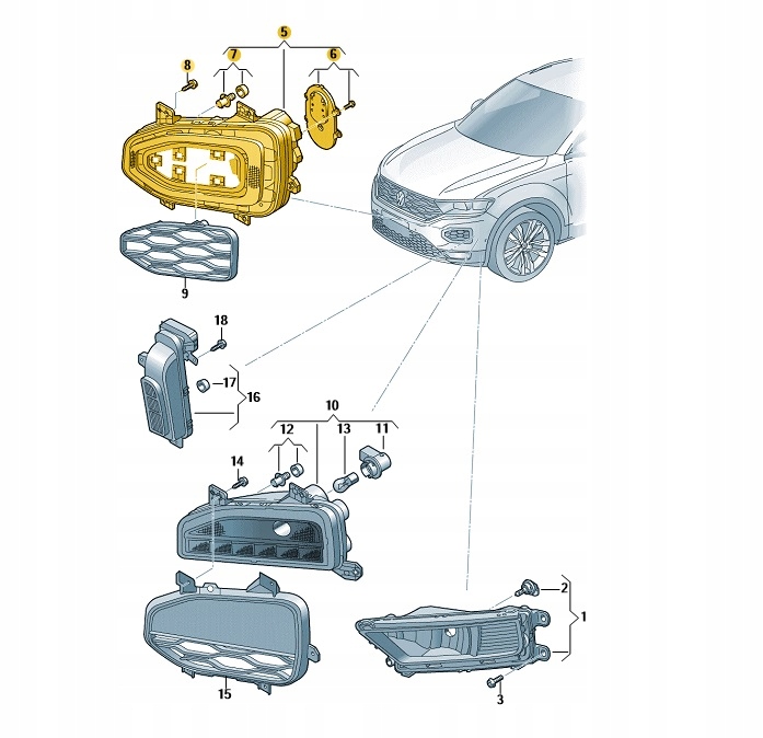 фото №1, Vw t-roc 2017- лампа drl led лівий поворотник 2ga941055k
