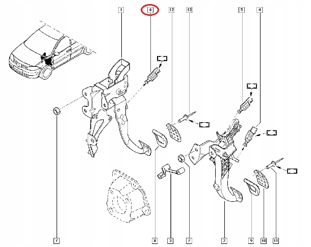 фото №4, Датчик выключатель свет стоп renault 8200168238