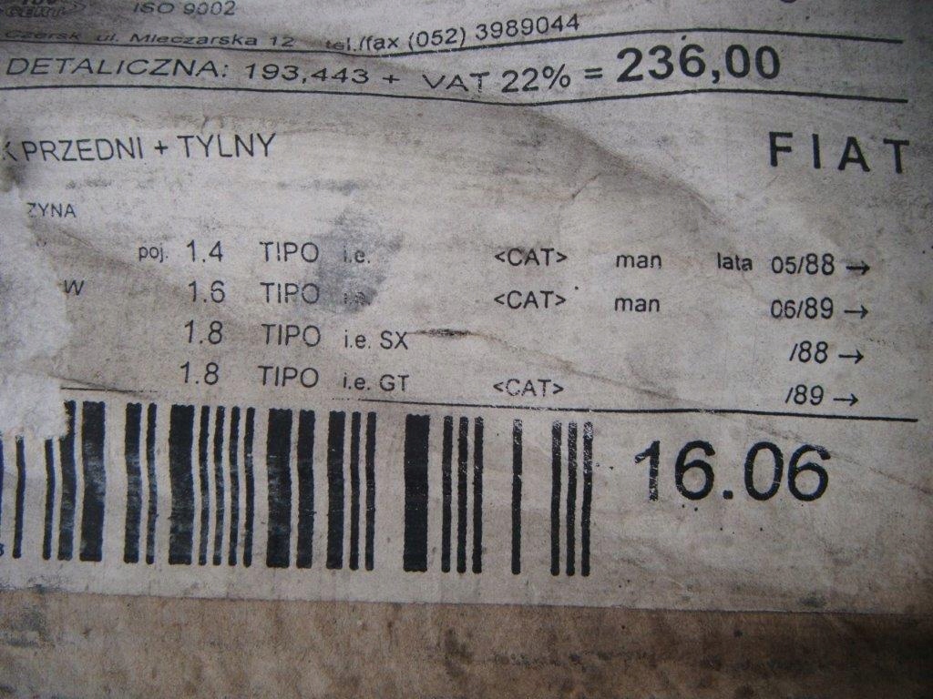 Fiat tipo 88- труба вихлопна гасник середній -nowa Київ