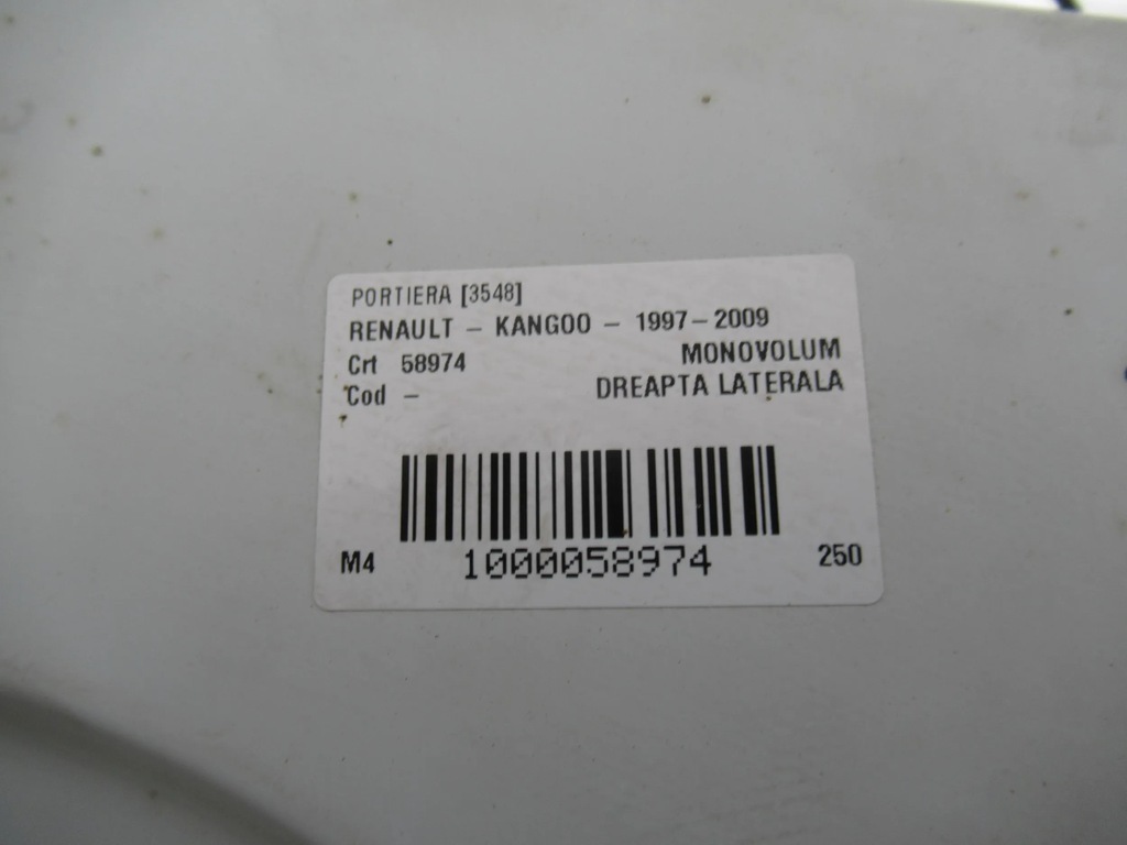 фото №9, Двері праве зсувні renault kangoo i 02-08