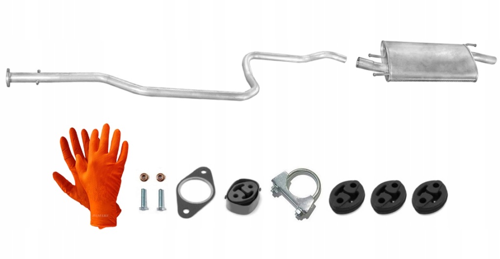 фото №1, Mazda 121 1.3i 37-44kw 1998-2000 труба середня + гасник кінцевий