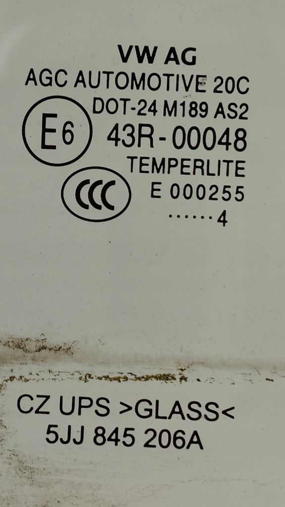 фото №3, Стекло боковая дверь правый задняя skoda rapid spacback 5jj845206a 2014r