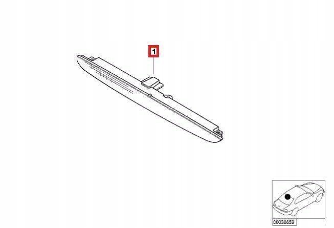 фото №6, Третий лампа стоп-сигнал белый bmw z3 e36 1994 2002 оригинальный 63258385986