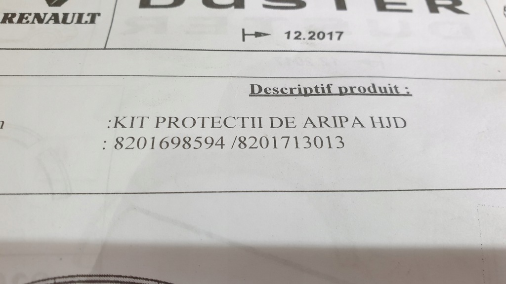 фото №14, Молдинг дверь крыла dacia duster i 8201698594