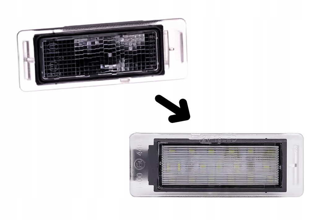 фото №12, 2x ліхтарі led освітлення номерного знака підсвітка cadillac cts elr srx xts