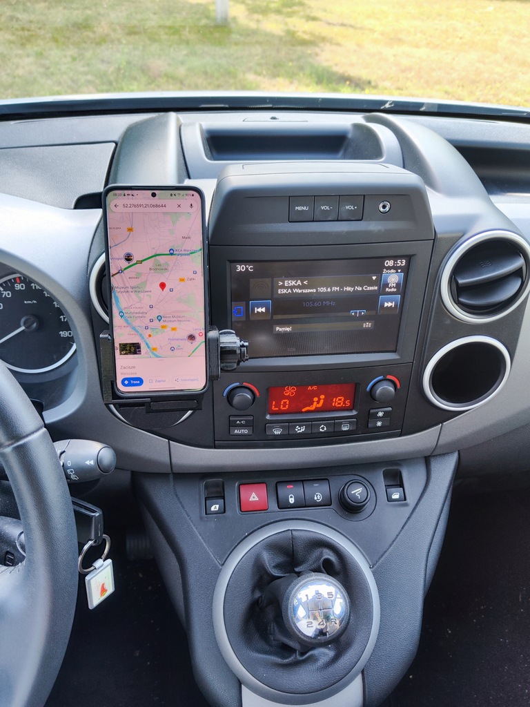 фото №5, Кронштейн na телефон peugeot partner i citroen berlingo чёрный блеск