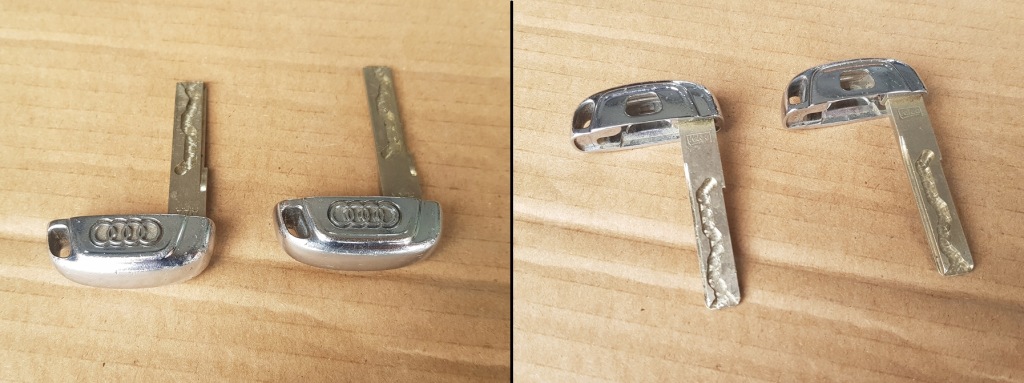 фото №10, Вкладка замка дверь + 2x ключ - жало / - audi a4 b8 - a5 8t - q5 8r