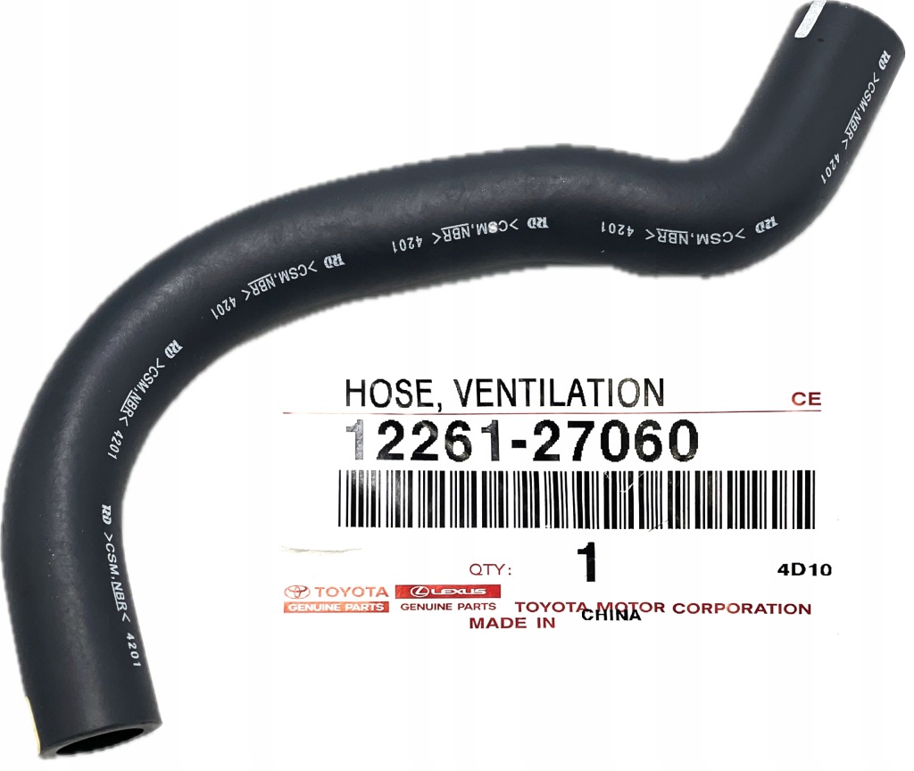 фото №1, Шланг трубка вентиляция картера 2.0 toyota avensis corolla 2.0 d4d 1226-27060 оригинал