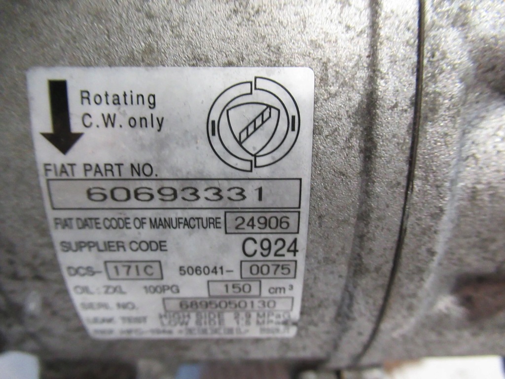 фото №6, Компресор кондиціонера 60693331 croma ii 1.9mjet