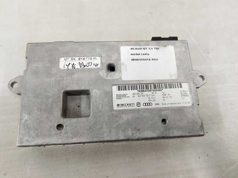 фото №1, Audi q7 1 i 4l модуль блок управления тюнер радио 4e0035541s