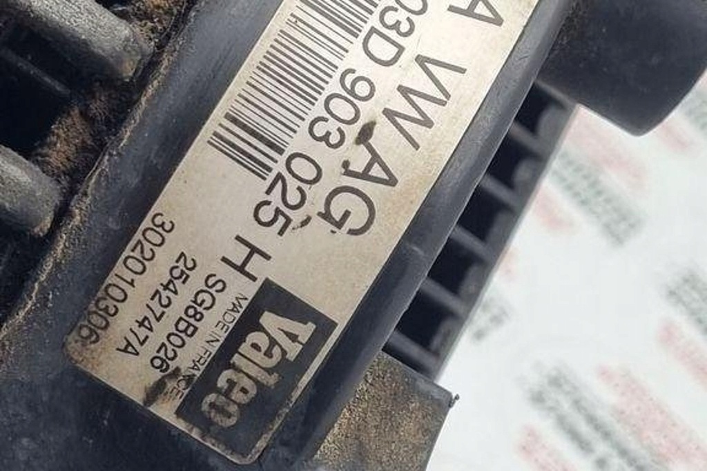 фото №6, Генератор vw polo 9n_ 03d903025h 1.4l бензиновий 2007