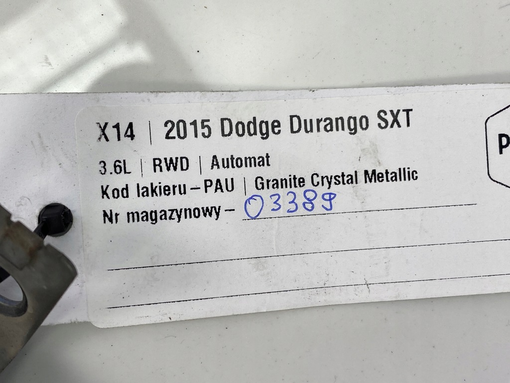 фото №7, Шланг труба трубка dodge durango 3.6l 2014+ usa