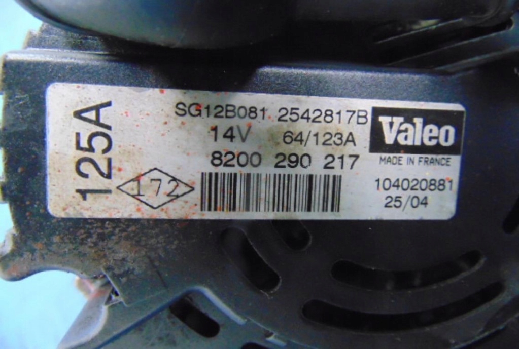 фото №6, Renault megane ii 1.9dci генератор 8200290217