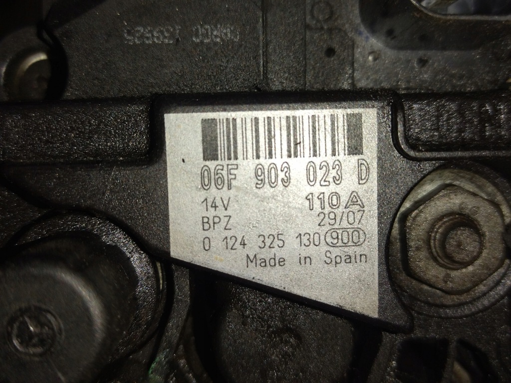 фото №5, Генератор - vw crafter - 2.5 tdi bjk - 06f903023d