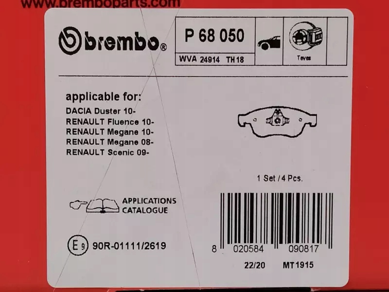 фото №3, Brembo гальмівні диски+ гальмівні колодки перед renault captur i 280mm