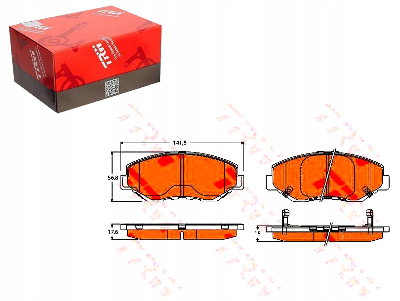 фото №1, Гальмівні колодки гальмівний. honda crv ii 01-06 перед