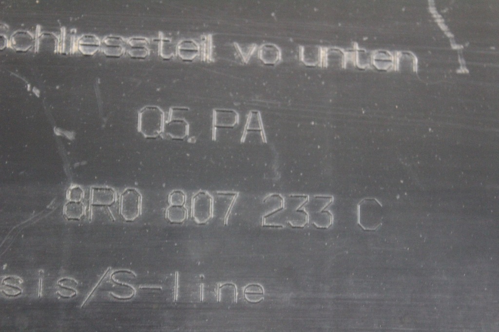 фото №5, Защита плита pod бампер audi q5 8r s-line cała oem 8r0807233c