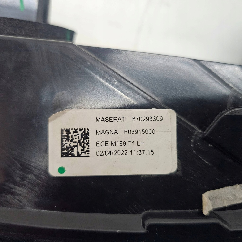 фото №11, Лампа левая задняя задняя maserati granturismo m189 670293309