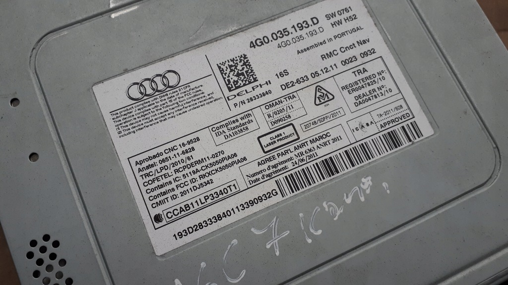 фото №5, A6 c7 4g зчитувач карта мультимедіа mmi navi sd a7