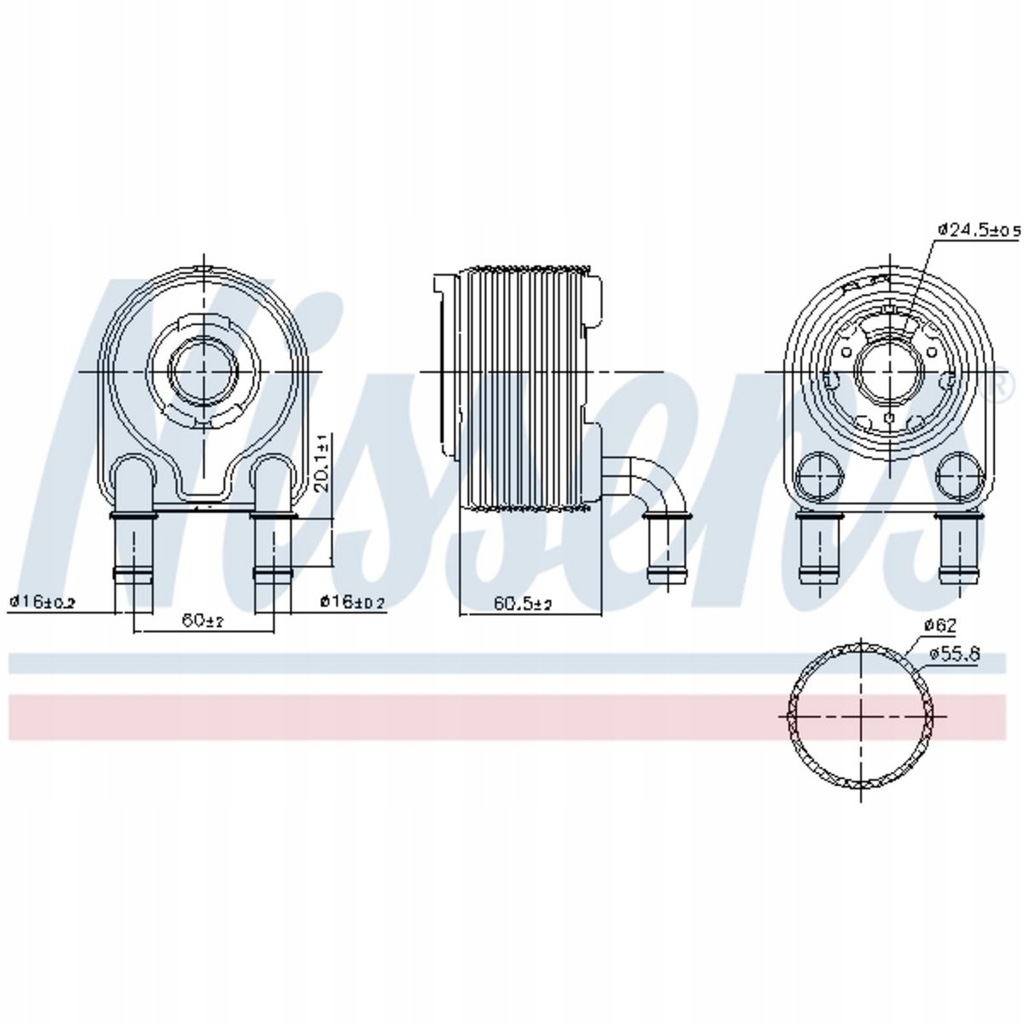 фото №1, Радиатор масла nissens 91249