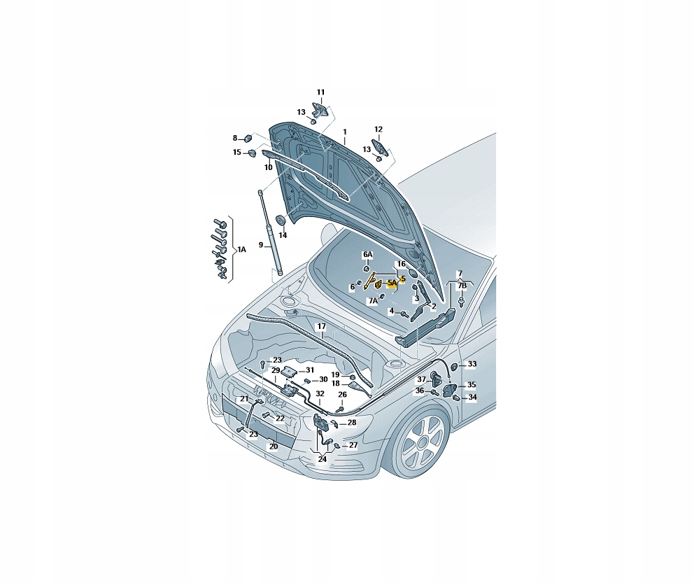 фото №1, Патрон капот активатор захисту audi a3 8v0823823f